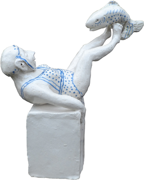 Beeldje van keramiek